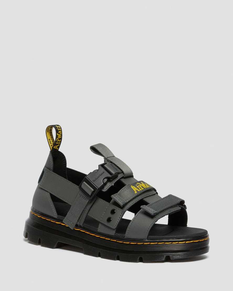 Dr. Martens Pearson Webbing Kadın Sandalet - Sandalet Koyu Gri |ABFDP5621|